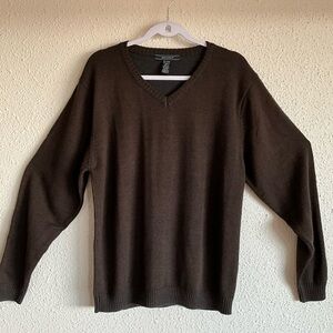 Joseph & Feiss Merino Wool Blend V Neck Sweater XL
